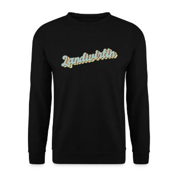 Bauern Abschluss-Geschenk Landwirtin - Unisex Pullover - Schwarz - Vorne - Alina (178cm) & Michal (187cm)