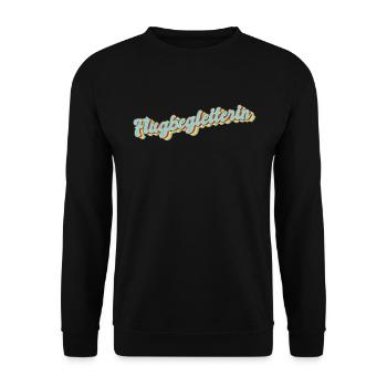 Piloten Abschluss-Geschenk Flugbegleiterin - Unisex Pullover - Schwarz - Vorne - Alina (178cm) & Michal (187cm)