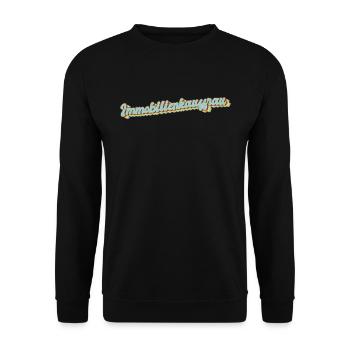 Makler Abschluss-Geschenk Immobilienkauffrau - Unisex Pullover - Schwarz - Vorne - Alina (178cm) & Michal (187cm)