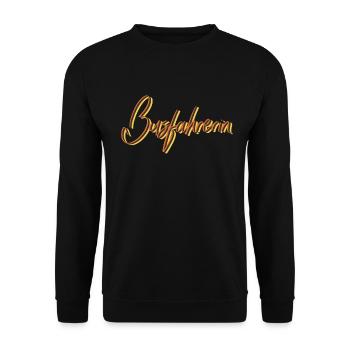 Bus-Fahrer Abschluss-Geschenk Busfahrerin - Unisex Pullover - Schwarz - Vorne - Alina (178cm) & Michal (187cm)