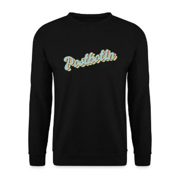 Postboten Abschluss-Geschenk Postbote Postbotin - Unisex Pullover - Schwarz - Vorne - Alina (178cm) & Michal (187cm)