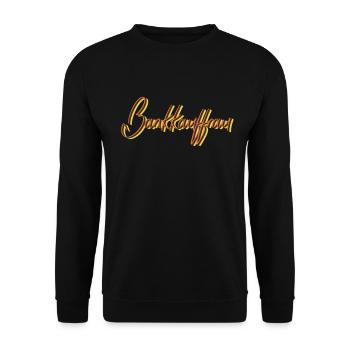 Banker Abschluss-Geschenk Bankkauffrau - Unisex Pullover - Schwarz - Vorne - Alina (178cm) & Michal (187cm)