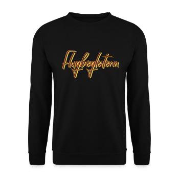 Piloten Abschluss-Geschenk Flugbegleiterin - Unisex Pullover - Schwarz - Vorne - Alina (178cm) & Michal (187cm)