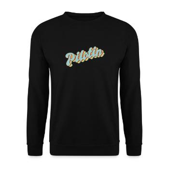 Flugzeug Abschluss-Geschenk Pilotin - Unisex Pullover - Schwarz - Vorne - Alina (178cm) & Michal (187cm)