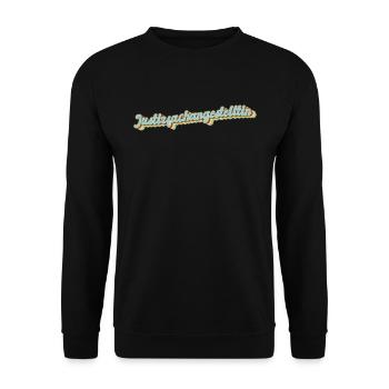 Witzig Abschluss-Geschenk Justizfachangestelltin - Unisex Pullover - Schwarz - Vorne - Alina (178cm) & Michal (187cm)