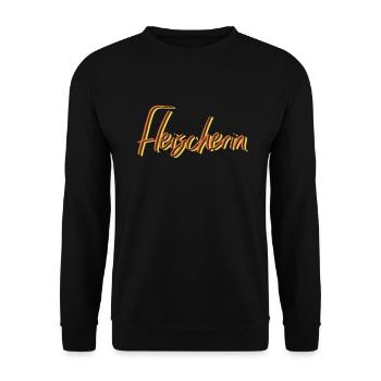 Metzger Abschluss-Geschenk Fleischerin - Unisex Pullover - Schwarz - Vorne - Alina (178cm) & Michal (187cm)