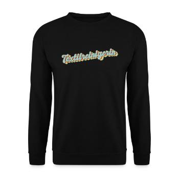 Wäscherei Abschluss-Geschenk Textilreinigerin - Unisex Pullover - Schwarz - Vorne - Alina (178cm) & Michal (187cm)