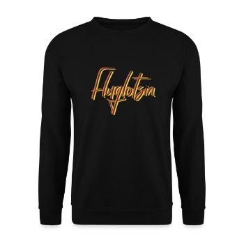 Flugzeug-Lotse Abschluss-Geschenk Fluglotsin - Unisex Pullover - Schwarz - Vorne - Alina (178cm) & Michal (187cm)