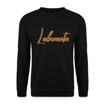 Chemiker Abschluss-Geschenk Laborantin - Unisex Pullover - Schwarz - Vorne - Alina (178cm) & Michal (187cm)