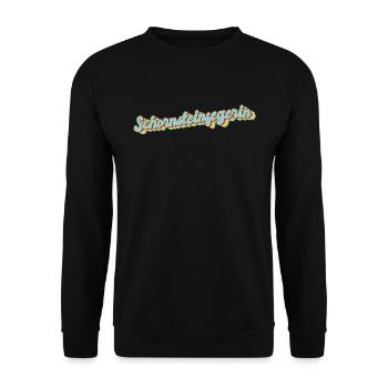 Schornsteinfeger Abschluss-Geschenk - Unisex Pullover - Schwarz - Vorne - Alina (178cm) & Michal (187cm)