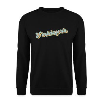 Retailer Close Gift Saleswoman - Unisex Sweatshirt - black - Front - Alina (178cm) & Michal (187cm)