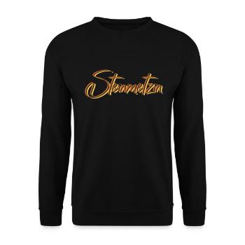 Handwerker Abschluss-Geschenk Steinmetzin - Unisex Pullover - Schwarz - Vorne - Alina (178cm) & Michal (187cm)