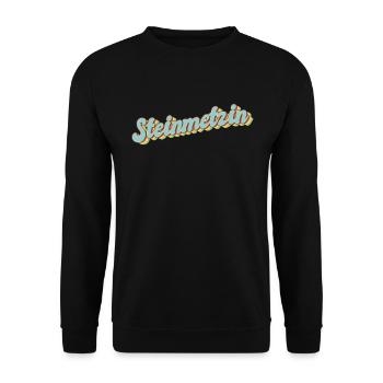 Handwerker Abschluss-Geschenk Steinmetzin - Unisex Pullover - Schwarz - Vorne - Alina (178cm) & Michal (187cm)