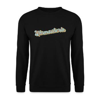 Feinmechaniker Abschluss-Geschenk Uhrmacherin - Unisex Pullover - Schwarz - Vorne - Alina (178cm) & Michal (187cm)