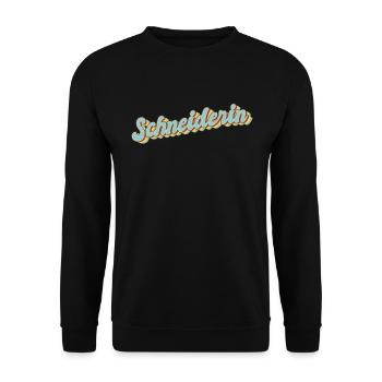 Schneidern Abschluss-Geschenk Textil-Schneiderin - Unisex Pullover - Schwarz - Vorne - Alina (178cm) & Michal (187cm)
