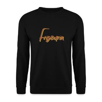 Haarstylist Abschluss-Geschenk Friseurin - Unisex Pullover - Schwarz - Vorne - Alina (178cm) & Michal (187cm)