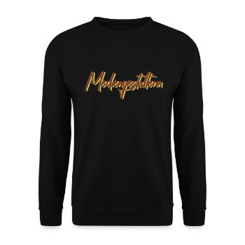 Designer Abschluss-Geschenk Mediengestalterin - Unisex Pullover - Schwarz - Vorne - Alina (178cm) & Michal (187cm)