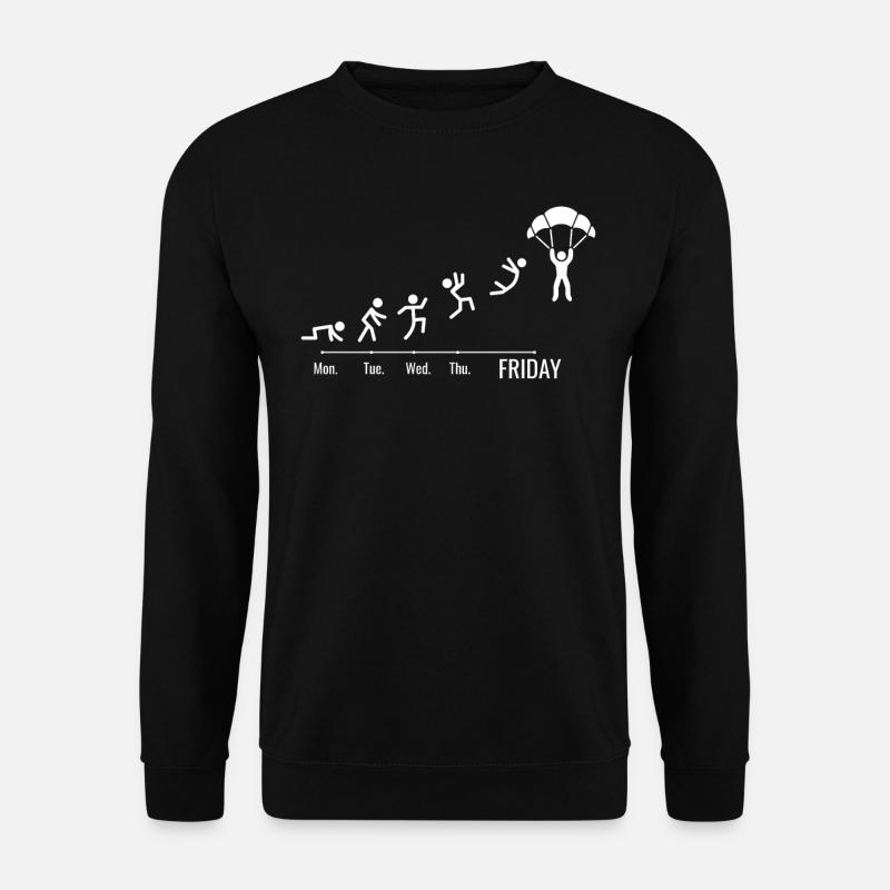 Fallschirmspringen PARACHUTISME PARACHUTISTE - Sweat-shirt Unisexe - noir