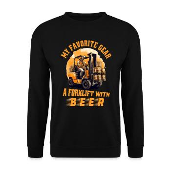 Forklift Driver Warehouse Manager Warehouse Ist Funny - Unisex Sweatshirt - black - Front - Alina (178cm) & Michal (187cm)