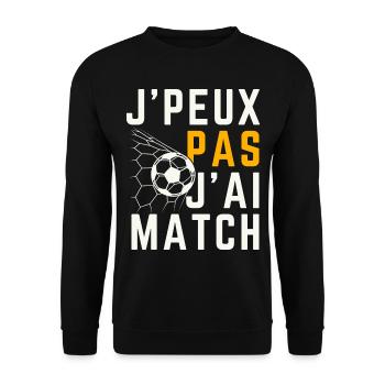 J peux pas j ai Match - Sweat-shirt Unisexe - noir - Devant - Alina (178cm) & Michal (187cm)
