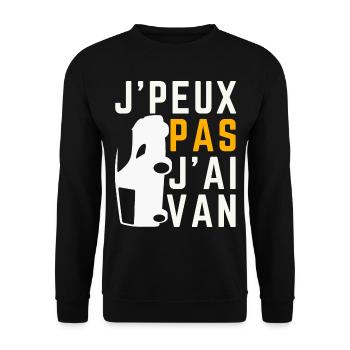 I can't I have Van - Unisex Sweatshirt - black - Front - Alina (178cm) & Michal (187cm)
