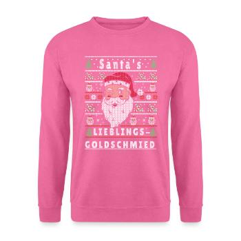 Ugly Christmas SANTA'S FAVORITE GOLDSMITH - Unisex Sweatshirt - pink - Front