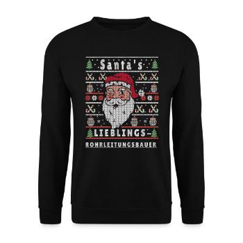 VILAIN NOËL PRÉFÉRÉ DU PÈRE NOËL - Sweat-shirt Unisexe - noir - Devant - Alina (178cm) & Michal (187cm)
