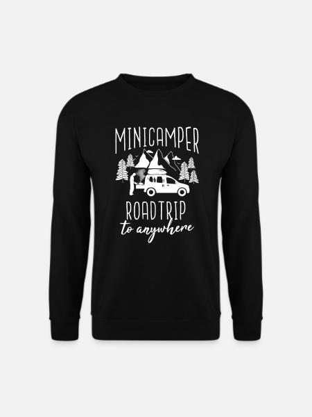 Minicamper Sprüche Camping-Camper Microcamper - Unisex Pullover - Schwarz