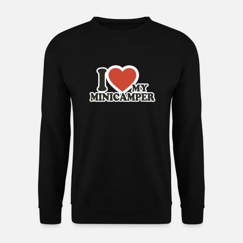 Minicamper Love Camping-Camper Microcamper - Unisex Pullover - Schwarz