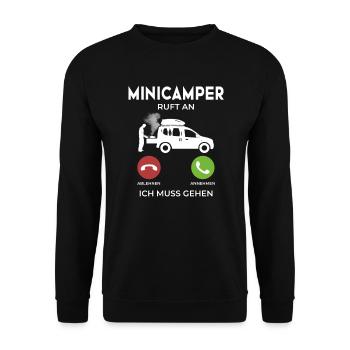 Minicamper CALLS Camping-Camper Microcamper - Unisex Sweatshirt - black - Front - Alina (178cm) & Michal (187cm)