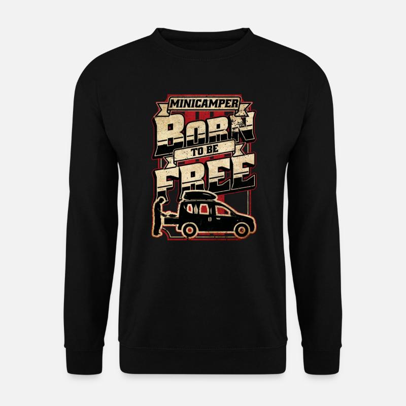 Minicamper BORN Camping-Camper Microcamper - Sweat-shirt Unisexe - noir