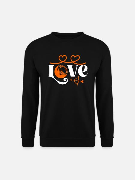 Minicamper Lover Herzen Camping-Camper Microcamper - Unisex Pullover - Schwarz