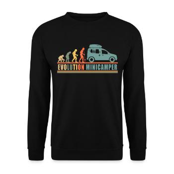 Evolution Minicamper Camping-Camping-Camping - Sweat-shirt Unisexe - noir - Devant - Alina (178cm) & Michal (187cm)