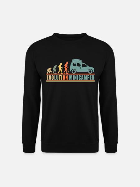 Evolution Minicamper Camping-Camping-Camping - Sweat-shirt Unisexe - noir