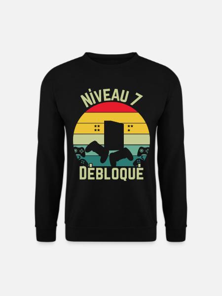 Level 7 Unlocked - Unisex Sweatshirt - black