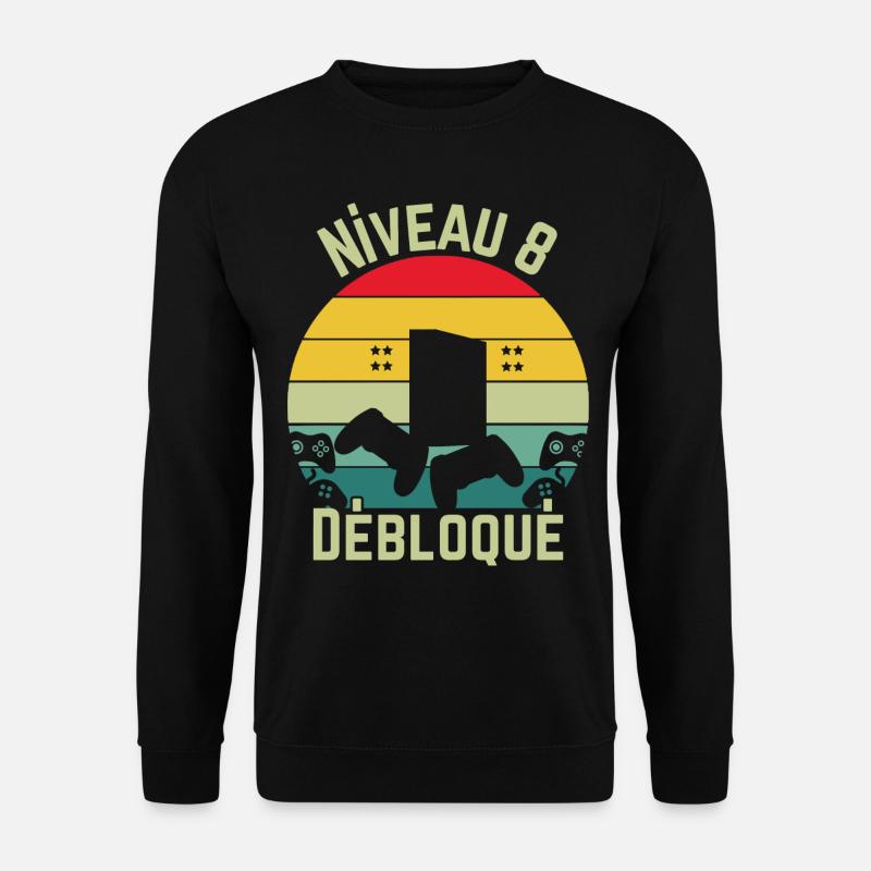 Niveau 8 Débloqué - Sweat-shirt Unisexe - noir