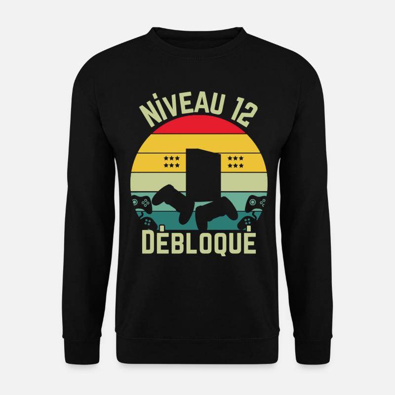 Level 12 freigeschaltet - Unisex Pullover - Schwarz