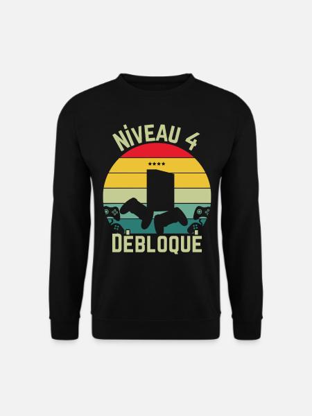 Level 4 Unlocked - Unisex Sweatshirt - black
