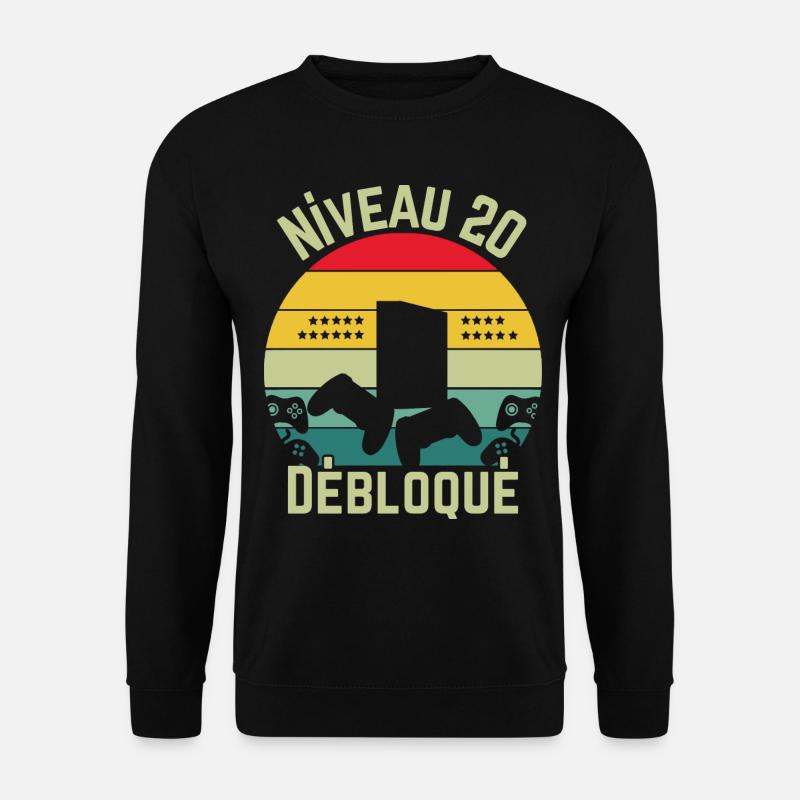 Niveau 20 Débloqué - Sweat-shirt Unisexe - noir