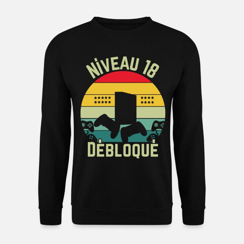 Niveau 18 Débloqué - Sweat-shirt Unisexe - noir