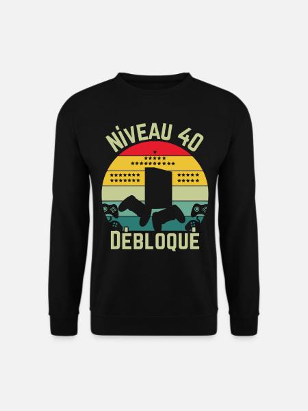 Level 40 Unlocked - Unisex Sweatshirt - black