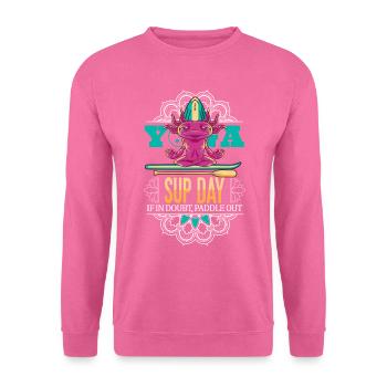 SUP paddleboarding Stand Up Paddle Axolots Yoga - Unisex Pullover - Pink - Vorne