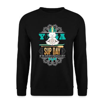 SUP paddleboarding Stand Up Paddle Yoga supboard - Unisex Pullover - Schwarz - Vorne - Alina (178cm) & Michal (187cm)