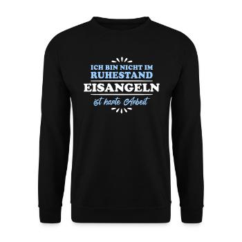 Retirement Pensioner Pensioner Ice Angler - Unisex Sweatshirt - black - Front - Alina (178cm) & Michal (187cm)