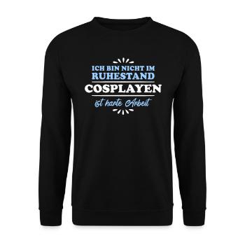 Retirement Retiree Retiree Cosplayer - Unisex Sweatshirt - black - Front - Alina (178cm) & Michal (187cm)