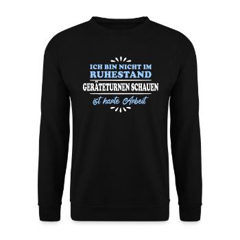 Retraité Retraité Gymnaste - Sweat-shirt Unisexe - noir - Devant - Alina (178cm) & Michal (187cm)
