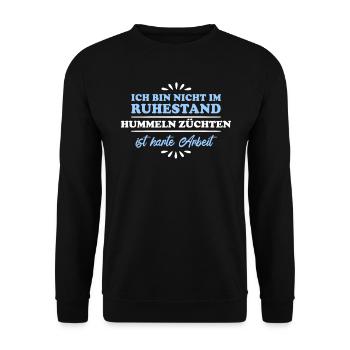Retirement Pensioner Pensioner Bumblebee Breeder - Unisex Sweatshirt - black - Front - Alina (178cm) & Michal (187cm)