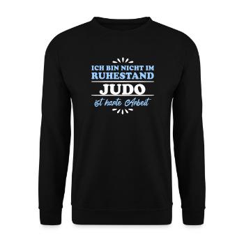 Ruhestand Rentner Pensioner Judoka - Unisex Pullover - Schwarz - Vorne - Alina (178cm) & Michal (187cm)