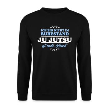 Retraité Ju-Jutsu Retraité - Sweat-shirt Unisexe - noir - Devant - Alina (178cm) & Michal (187cm)