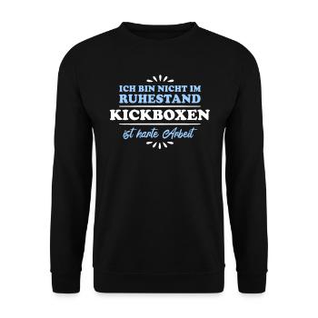 Retraité Retraité Kickboxer - Sweat-shirt Unisexe - noir - Devant - Alina (178cm) & Michal (187cm)
